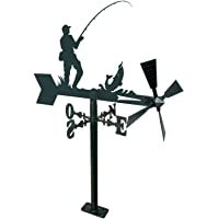 Los mejores  - Arthifor Veleta de Jardin Pescador- Negro Mate
